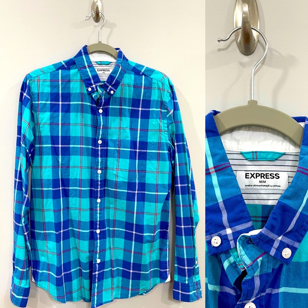 Express plaid button up